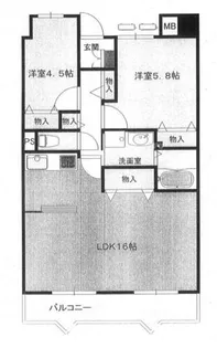 サニーガーデン【4階】の間取り