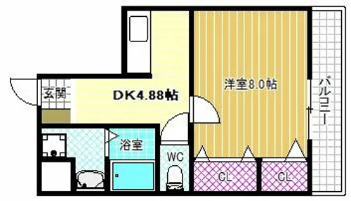 ハートフルOKA【1階】の間取り