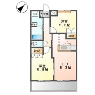 兵庫県加古川市野口町良野【アパート】の間取り