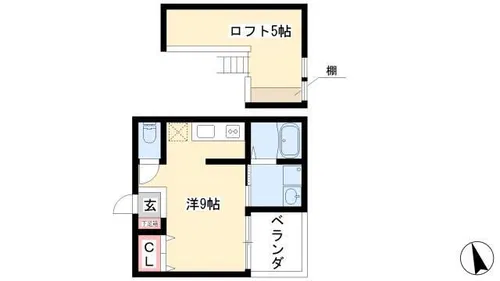 Altair高畑(アルテアタカバタ)【1階】の間取り