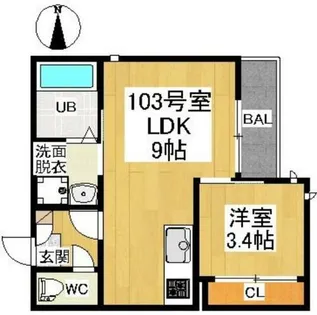 グランティック・ノーブル新瑞橋【1階】の間取り