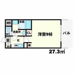 N緑地【3階】の間取り