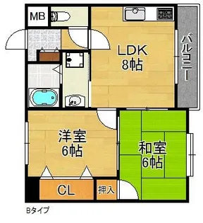 メゾンドルナ【3階】の間取り