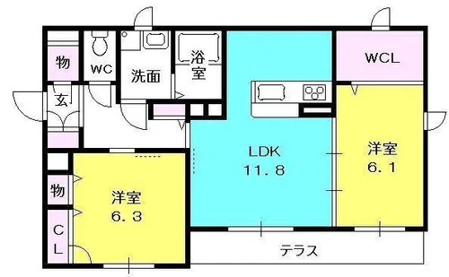 シャーメゾンスパーツィオ【302号室】の間取り