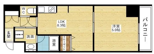 ブラービ南船場【3階】の間取り