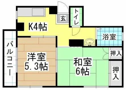 福岡県北九州市八幡西区医生ケ丘【マンション】の間取り