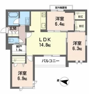 Residence NITECO【201号室】の間取り