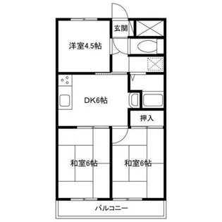 多聞ニューハイツ【3階】の間取り