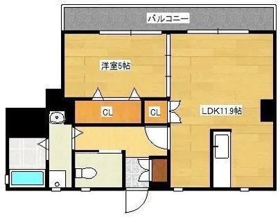 ロイヤルタワー花畑駅前【4階】の間取り