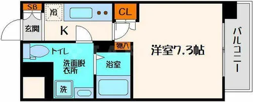アスリート江坂Ⅱ番館【8階】の間取り