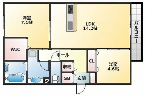 ラ・フォレ【2階】の間取り