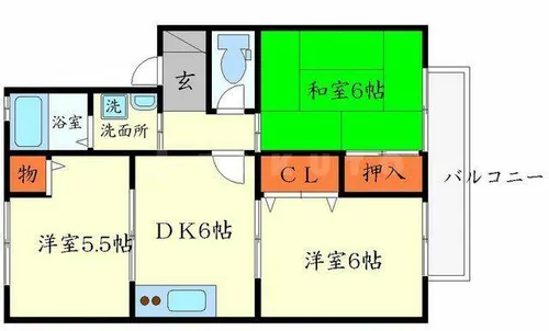 大阪府箕面市坊島2丁目【アパート】の間取り