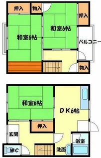 下村ハウス【105号室】の間取り