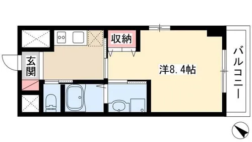 ブルーシャトー【101号室】の間取り