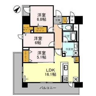 3LDKの間取り画像