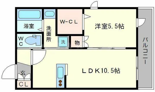 ティースリーモジュカ【2階】の間取り