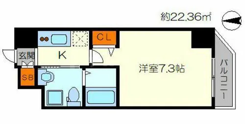 エグゼ新大阪南【4階】の間取り