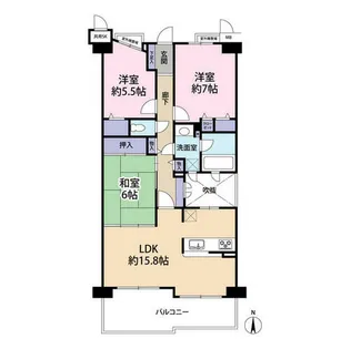 ナチュラガーデン高の原二番館(0003470)【6階】の間取り