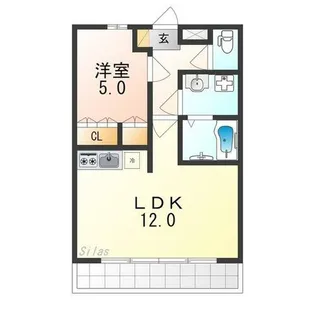 フォンテーヌ美原【2階】の間取り