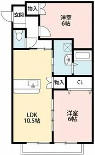 サニーコートOOKAWARA B棟【2階】の間取り
