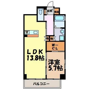 コートアクシスyoinn【5階】の間取り