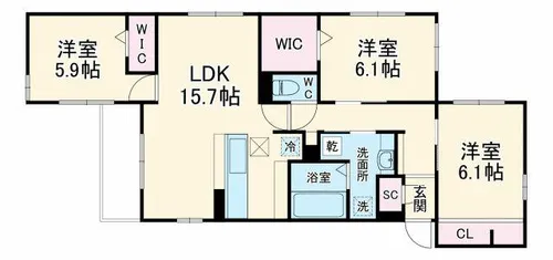 クラシスト泉町【2階】の間取り