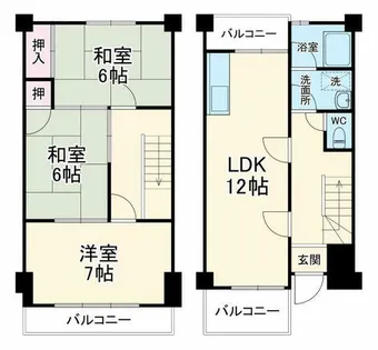 第3清涼マンション【2階】の間取り