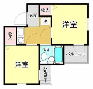 アメニティー新高一番館・二番館【1階】の間取り