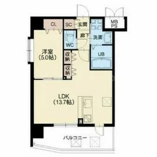 大阪府大阪市福島区玉川3丁目【マンション】の間取り