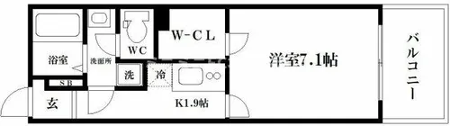 クラウンハイム本町EAST【402号室】の間取り