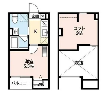 メゾンドイスティクラール【1階】の間取り