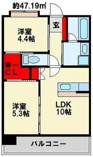 ヒルクレスト小倉高峰グランデ【8階】の間取り