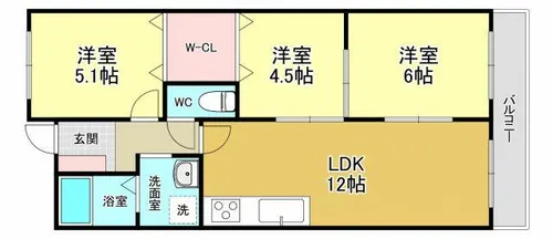 メゾン古川II【4階】の間取り