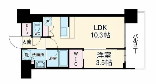 コンフォリア新大阪宮原Q【7階】の間取り