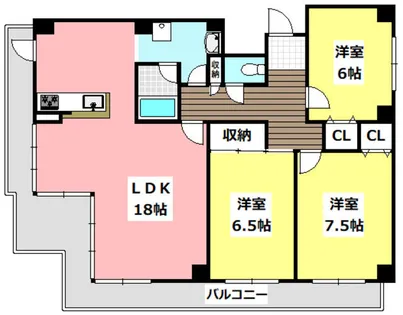 ロイヤル南茨木【402号室】の間取り