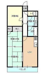 シャトル山手Ⅱ【2階】の間取り