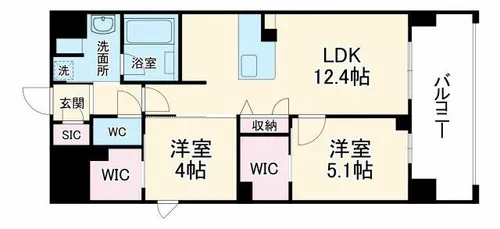 セントリヴィエ大阪梅田【0301号室】の間取り