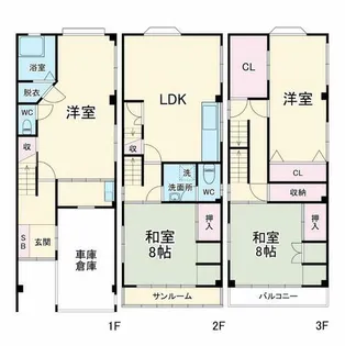 大阪府守口市大枝南町【一戸建】の間取り