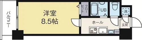 福岡県福岡市中央区赤坂1丁目【マンション】の間取り