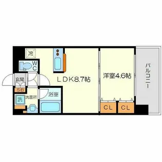 大阪府大阪市淀川区木川東1丁目【マンション】の間取り