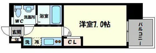 大阪府大阪市淀川区新高4丁目【マンション】の間取り