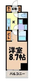 メイクス上前津Ⅳ【4階】の間取り