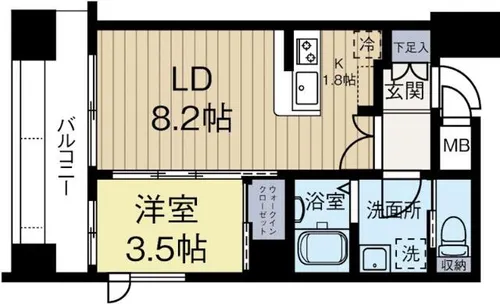 ネストピア博多ガーデン【7階】の間取り