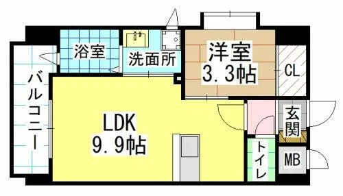 福岡県北九州市小倉北区上到津4丁目【マンション】の間取り