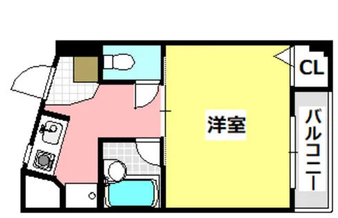 ローズヒル茨木【201号室】の間取り