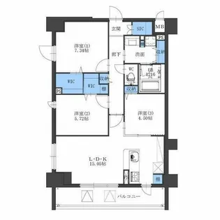 カルム小西V【6階】の間取り