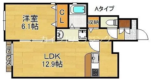 サザンテラスソレアード【1階】の間取り