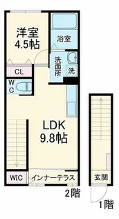 フォレストヴィラ千里イースト【2階】の間取り