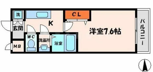 ライズ西昇【1階】の間取り