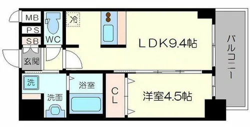 大阪府大阪市淀川区東三国6丁目【マンション】の間取り